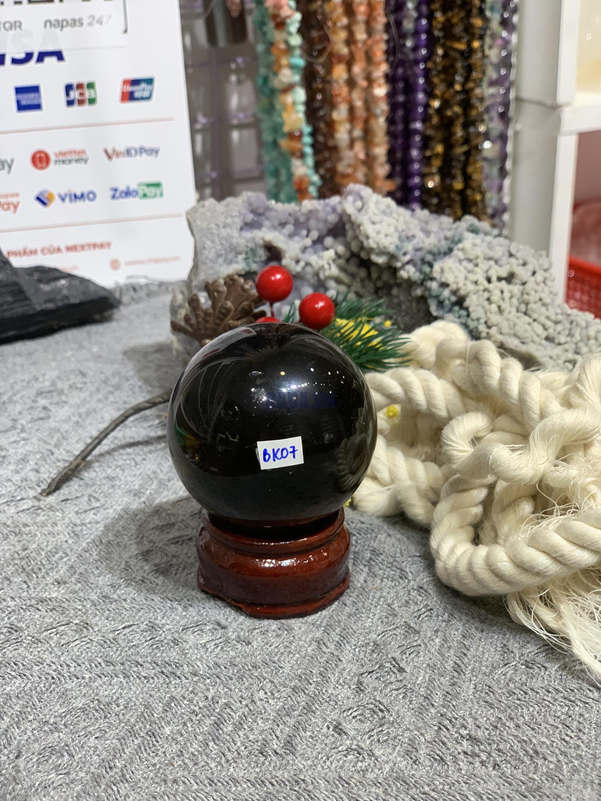 Bi cầu Thạch Anh Khói (BK07), ĐK: 5,45CM – KL: 226GRAM | CADA DECOR