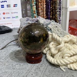 Bi cầu Thạch Anh Khói (BK03), ĐK: 7,11CM – KL: 518GRAM | CADA DECOR