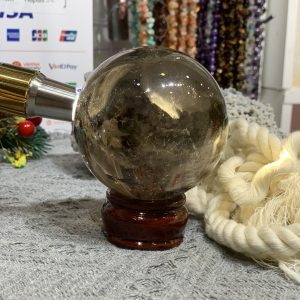 Bi cầu Thạch Anh Khói (BK03), ĐK: 7,11CM – KL: 518GRAM | CADA DECOR