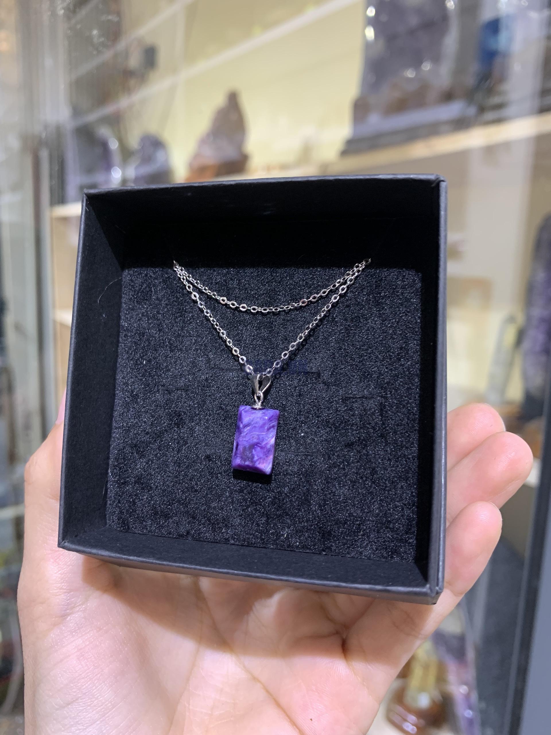 Mặt dây chuyền bạc Charoite | CADA DECOR