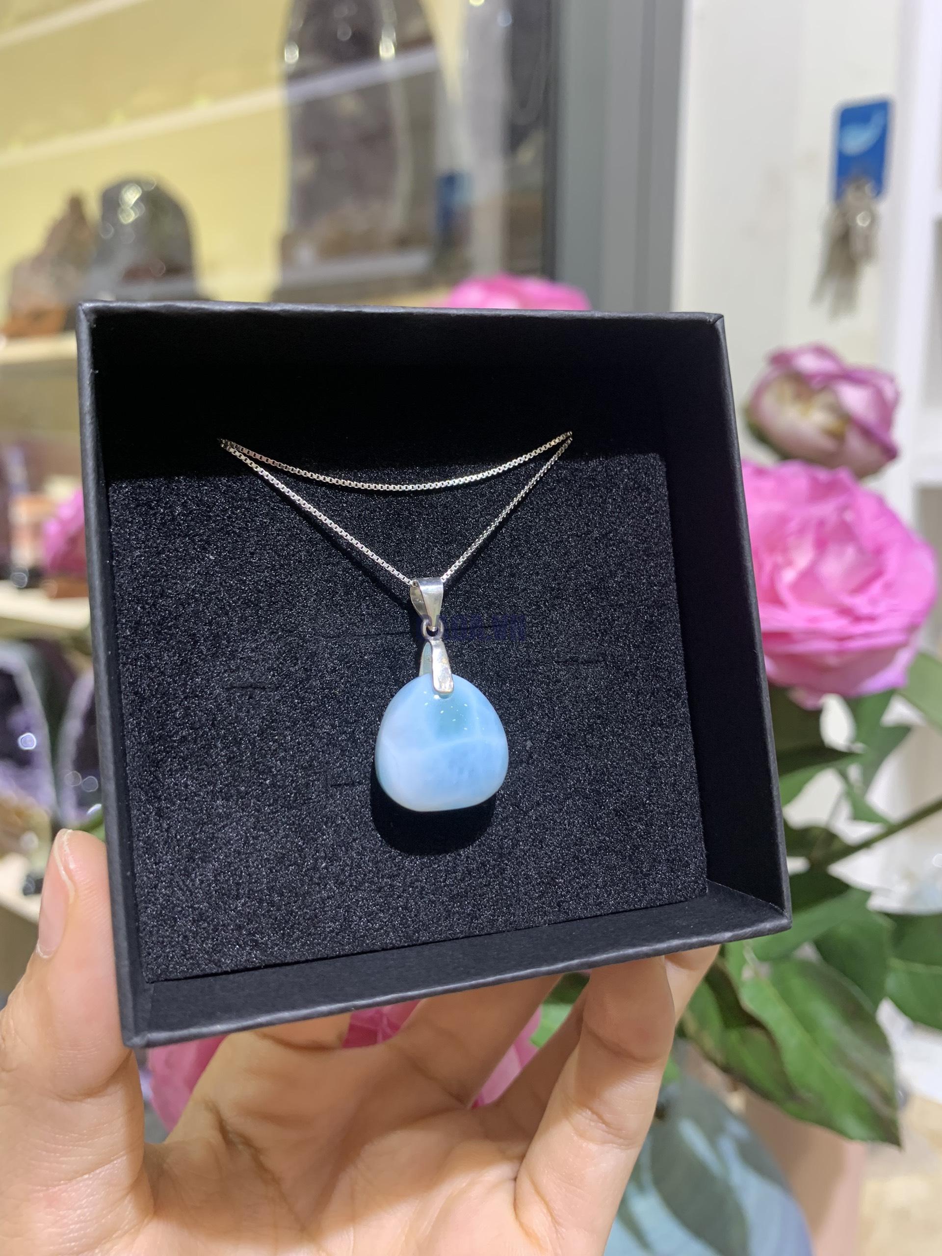 Dây chuyền bạc Larimar | CADA DECOR