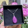 Dây chuyền bạc giọt nước Ruby in Zoisite | CADA DECOR
