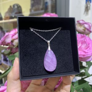 Dây chuyền bạc giọt nước Kunzite | CADA DECOR
