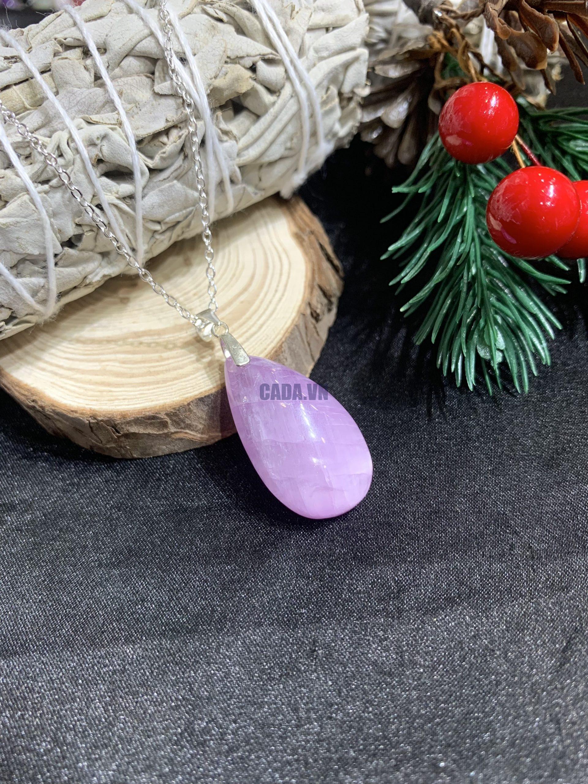 Dây chuyền bạc giọt nước Kunzite | CADA DECOR