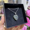 Dây chuyền bạc trái tim Labradorite | CADA DECOR