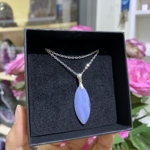 Dây chuyền bạc Blue Lace Agate | CADA DECOR