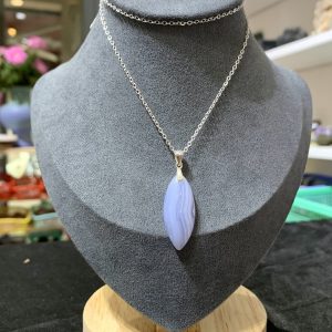 Dây chuyền bạc Blue Lace Agate | CADA DECOR