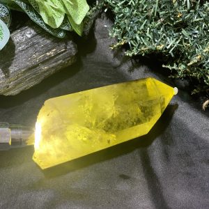 TRỤ THẠCH ANH VÀNG – KT: 15*6,5CM, KL: 0,756KG (TK100)