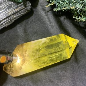 TRỤ THẠCH ANH VÀNG – KT: 16*6CM, KL: 0,612KG (TK81)