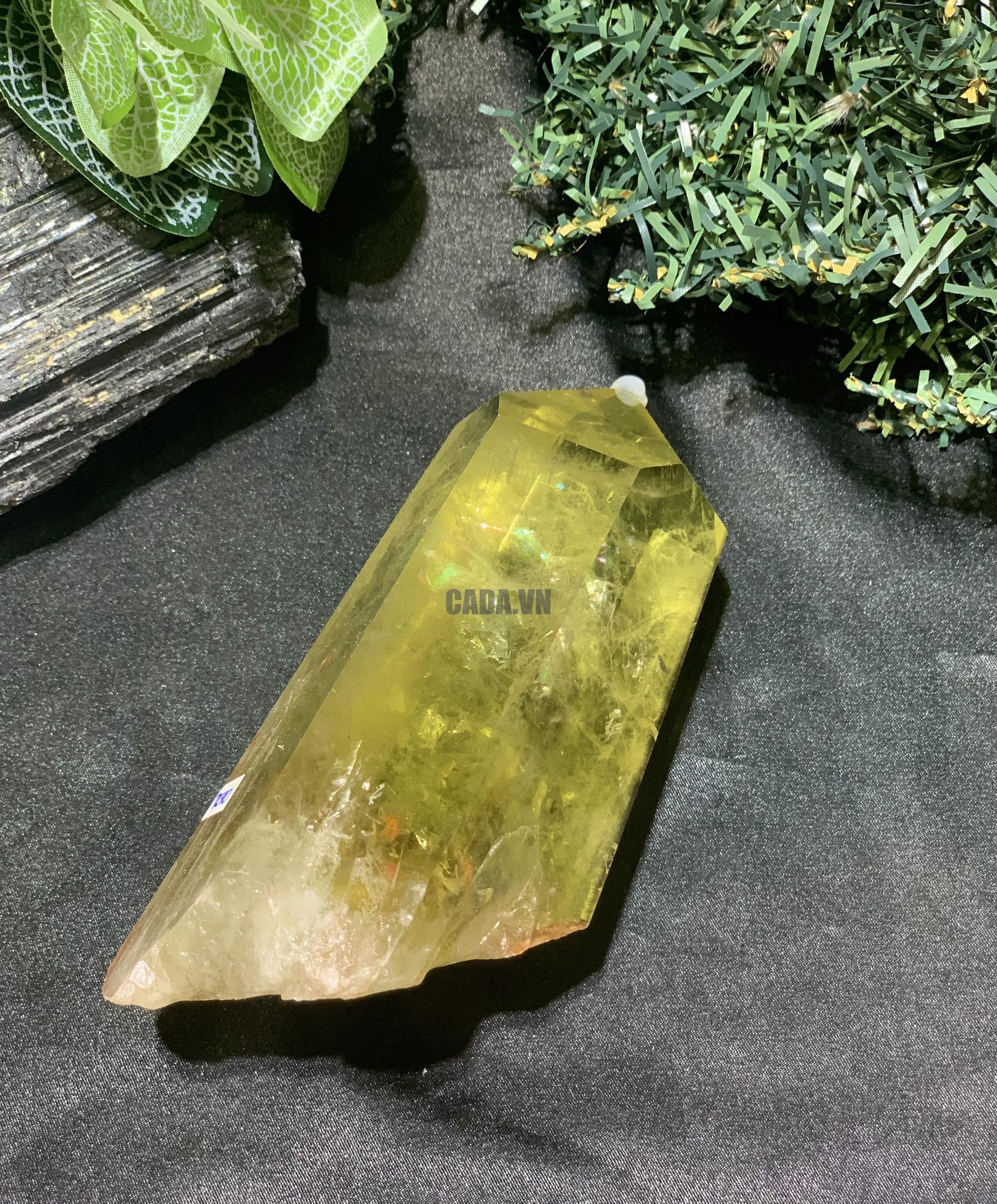 TRỤ THẠCH ANH VÀNG – KT: 14,5*6,5CM, KL: 0,612KG (TK90)