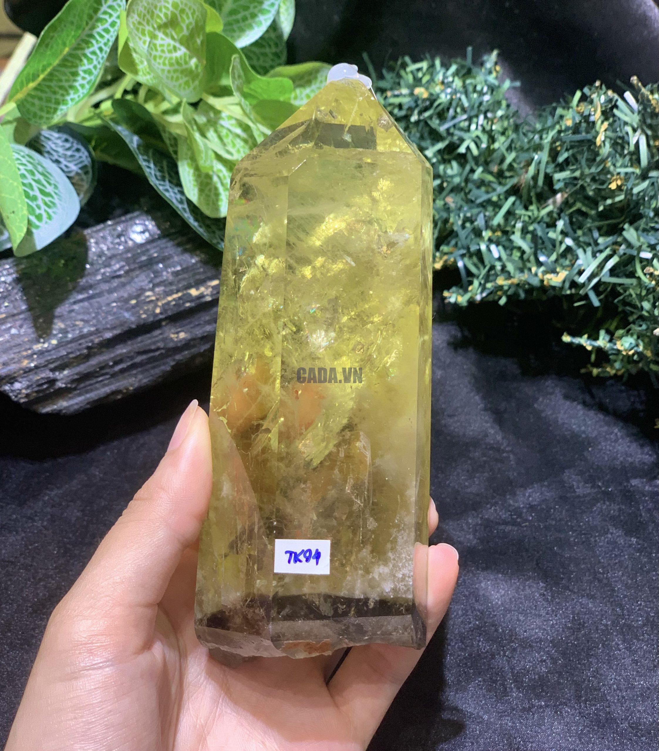 TRỤ THẠCH ANH VÀNG – KT: 13*5CM, KL: 0,484KG (TK94)