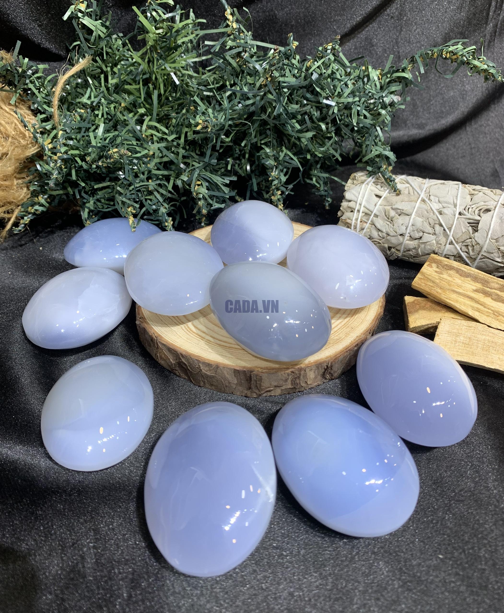 Đá Palm Blue Chalcedony | Đá trang trí, sưu tầm, healing | CADA DECOR