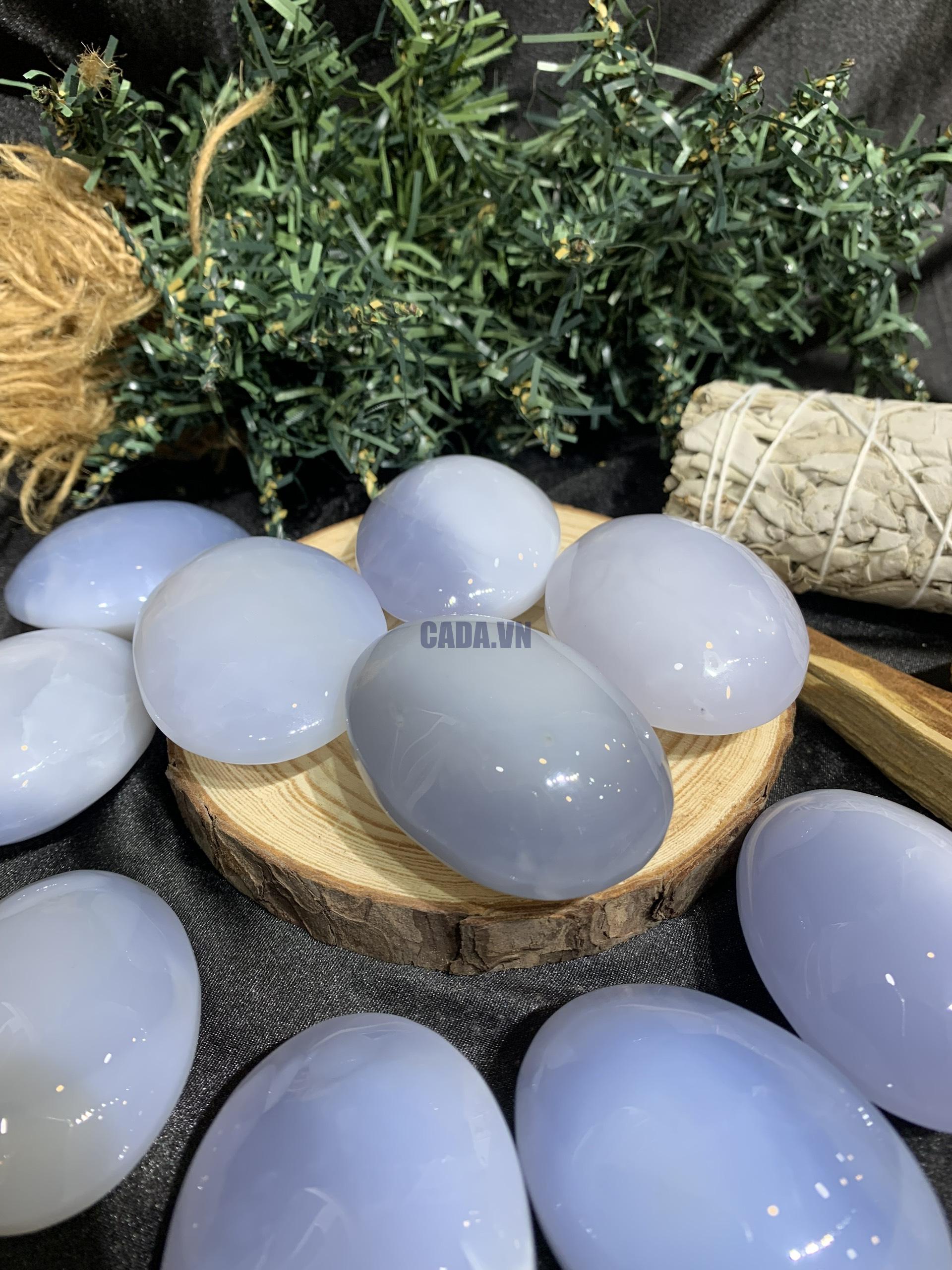 Đá Palm Blue Chalcedony | Đá trang trí, sưu tầm, healing | CADA DECOR