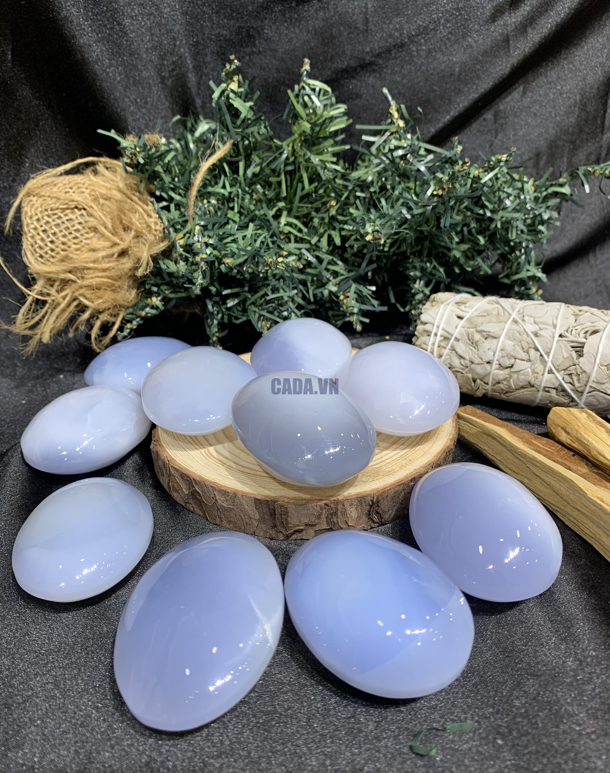 Đá Palm Blue Chalcedony | Đá trang trí, sưu tầm, healing | CADA DECOR