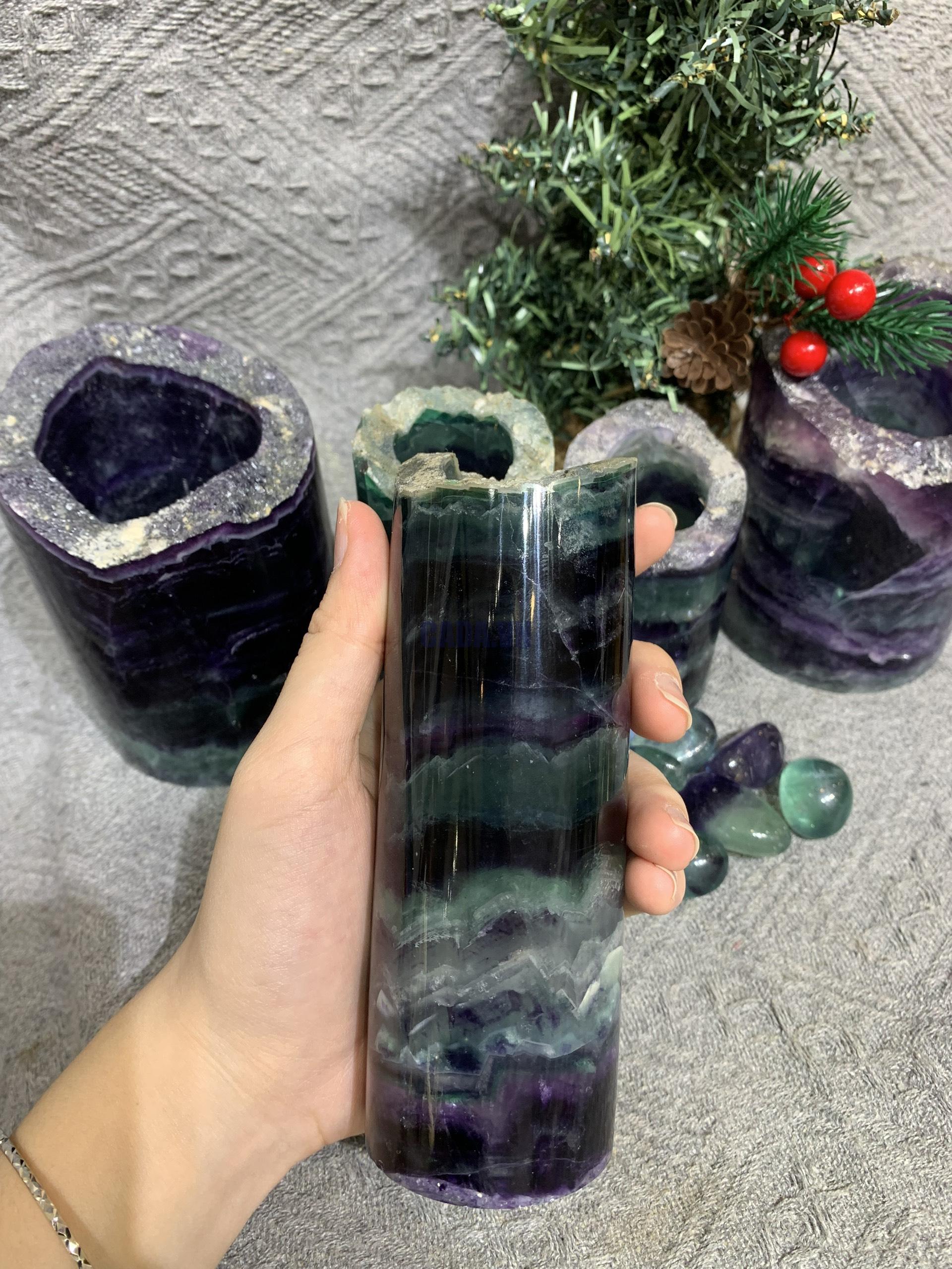 Đèn Rainbow Fluorite | Đá trang trí, sưu tầm, healing | CADA DECOR