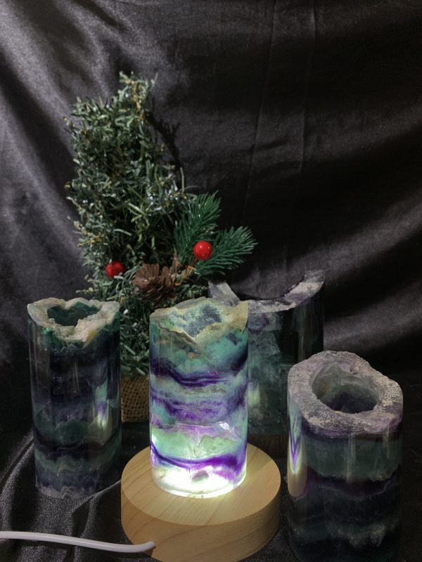 Đèn Rainbow Fluorite | Đá trang trí, sưu tầm, healing | CADA DECOR