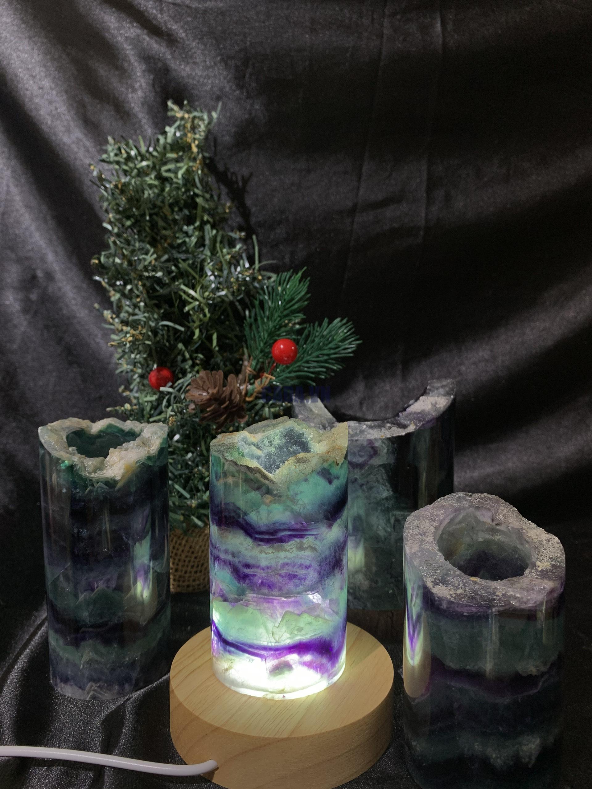 Đèn Rainbow Fluorite | Đá trang trí, sưu tầm, healing | CADA DECOR