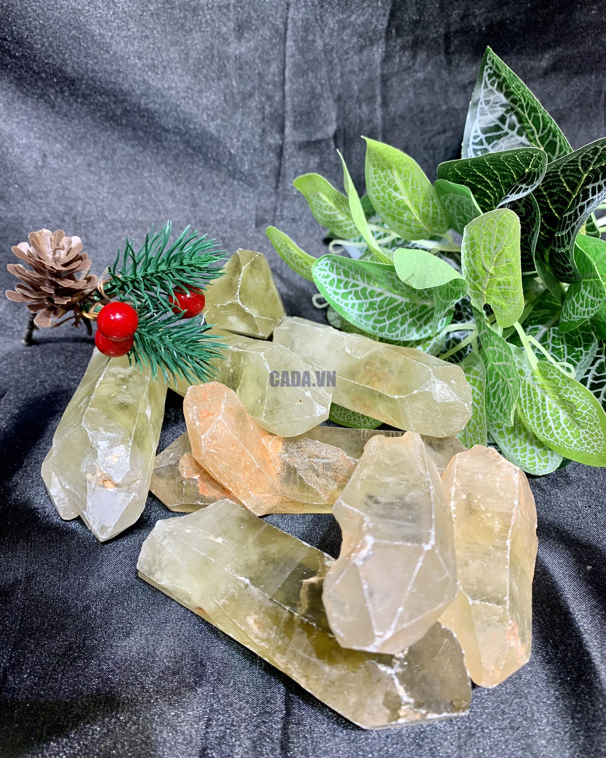 Trụ mầm thô Thạch Anh Vàng - Citrine | Đá trang trí, sưu tầm, healing | CADA DECOR