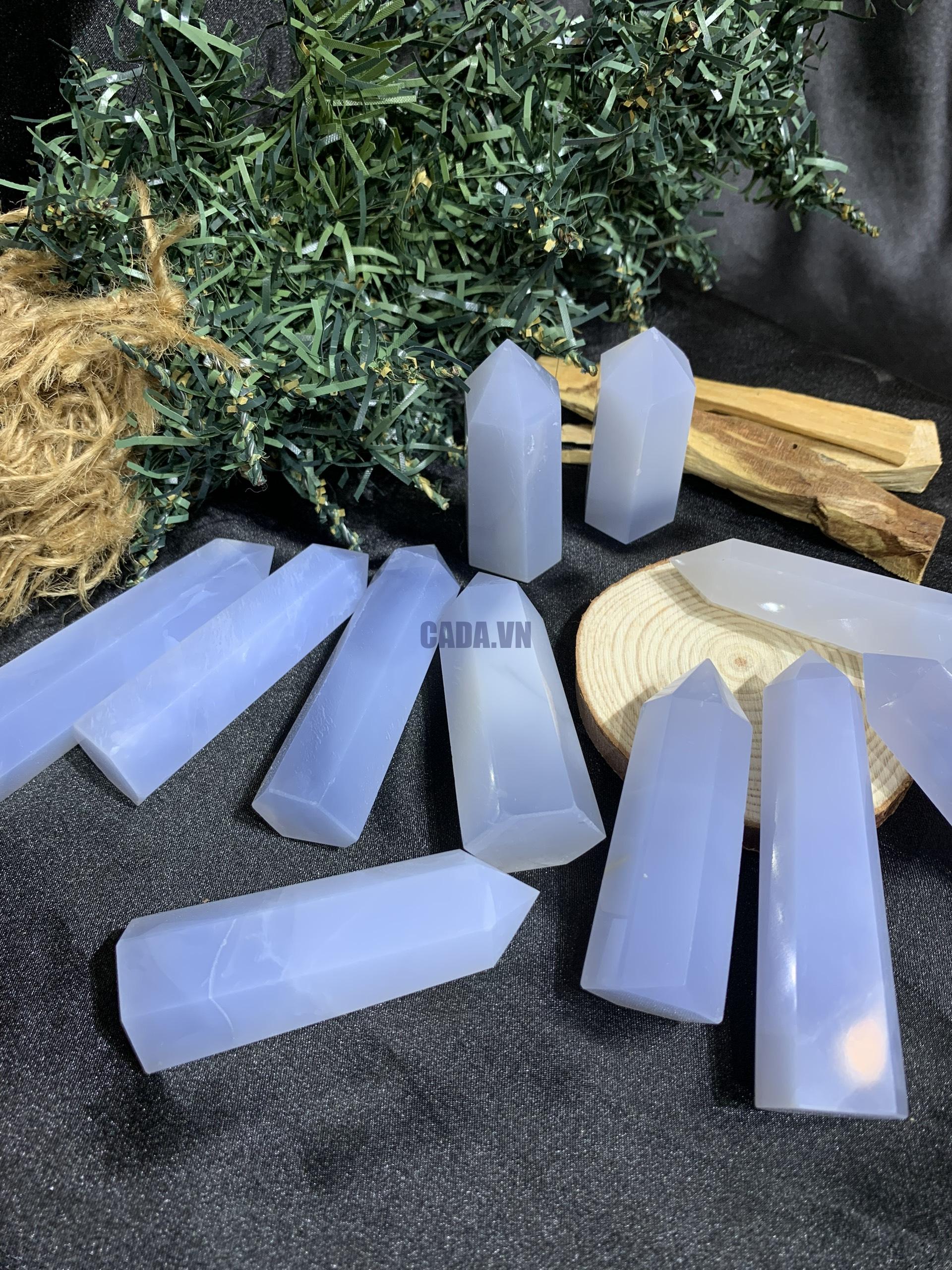 Trụ Blue Chalcedony | Đá trang trí, sưu tầm, healing | CADA DECOR