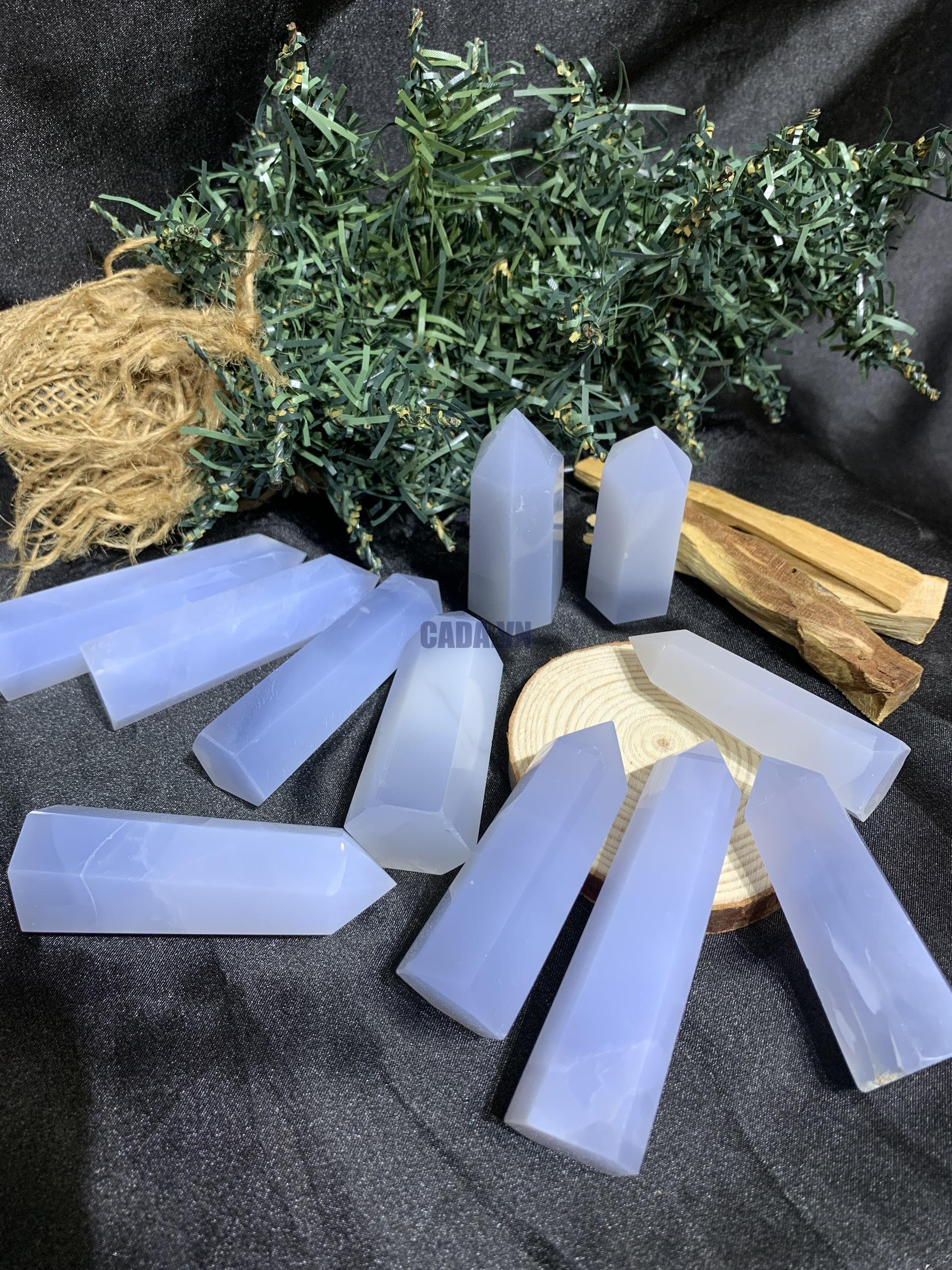 Trụ Blue Chalcedony | Đá trang trí, sưu tầm, healing | CADA DECOR