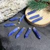 Mặt dây hình trụ đá Blue Kyanite | CADA DECOR