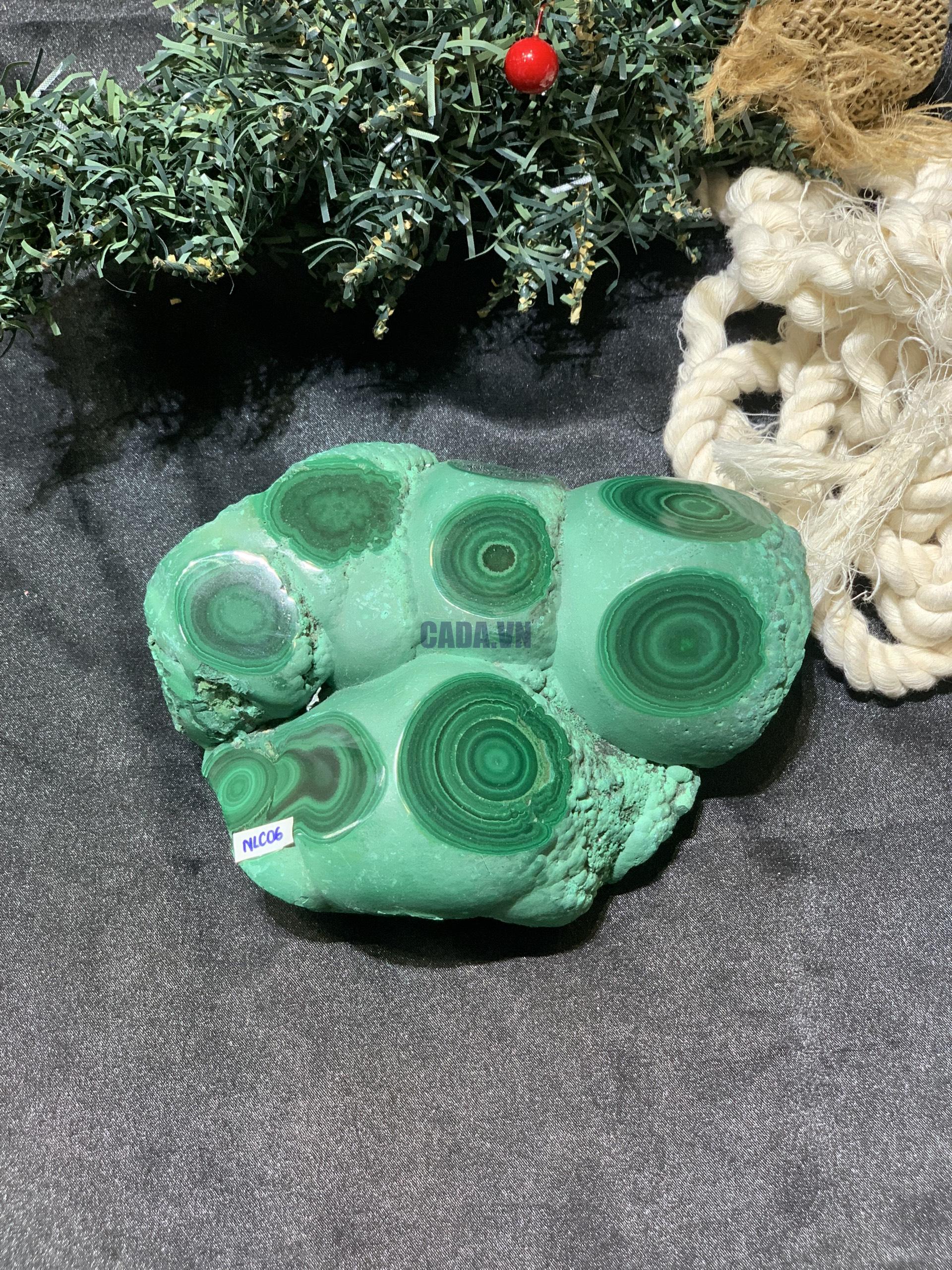 Nu Lông Công - Malachite (NLC06), KL: 1,332KG, KT: 14*11CM | CADA DECOR