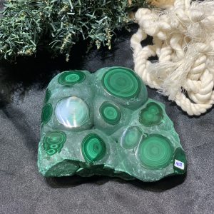Nu Lông Công - Malachite (NLC05), KL: 1,54KG, KT: 13*10CM | CADA DECOR