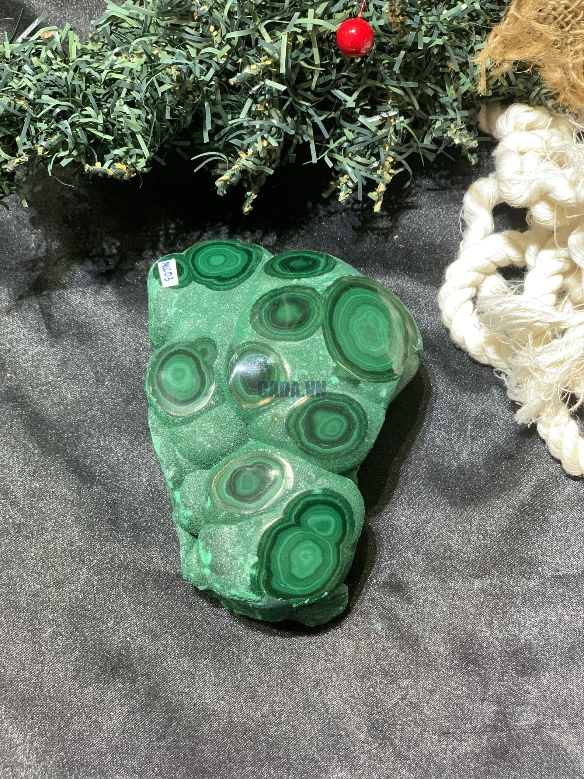 Nu Lông Công - Malachite (NLC03), KL: 0,934KG, KT: 13*8CM | CADA DECOR