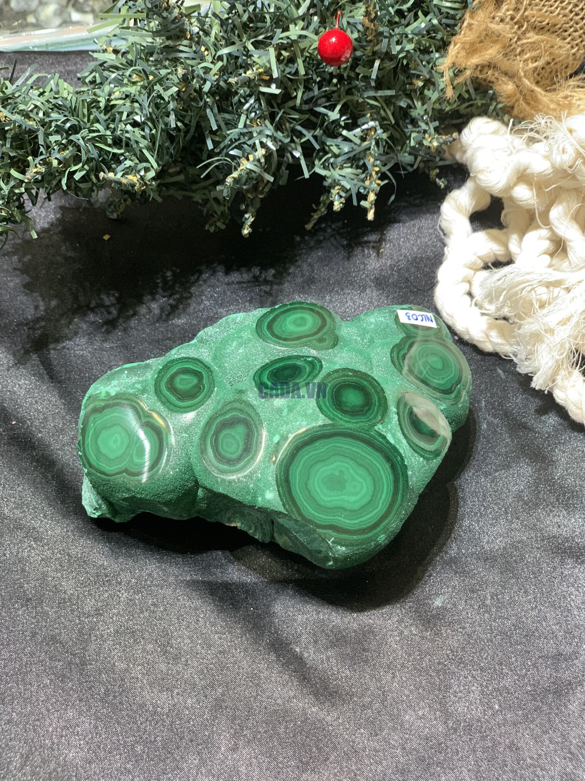 Nu Lông Công - Malachite (NLC03), KL: 0,934KG, KT: 13*8CM | CADA DECOR