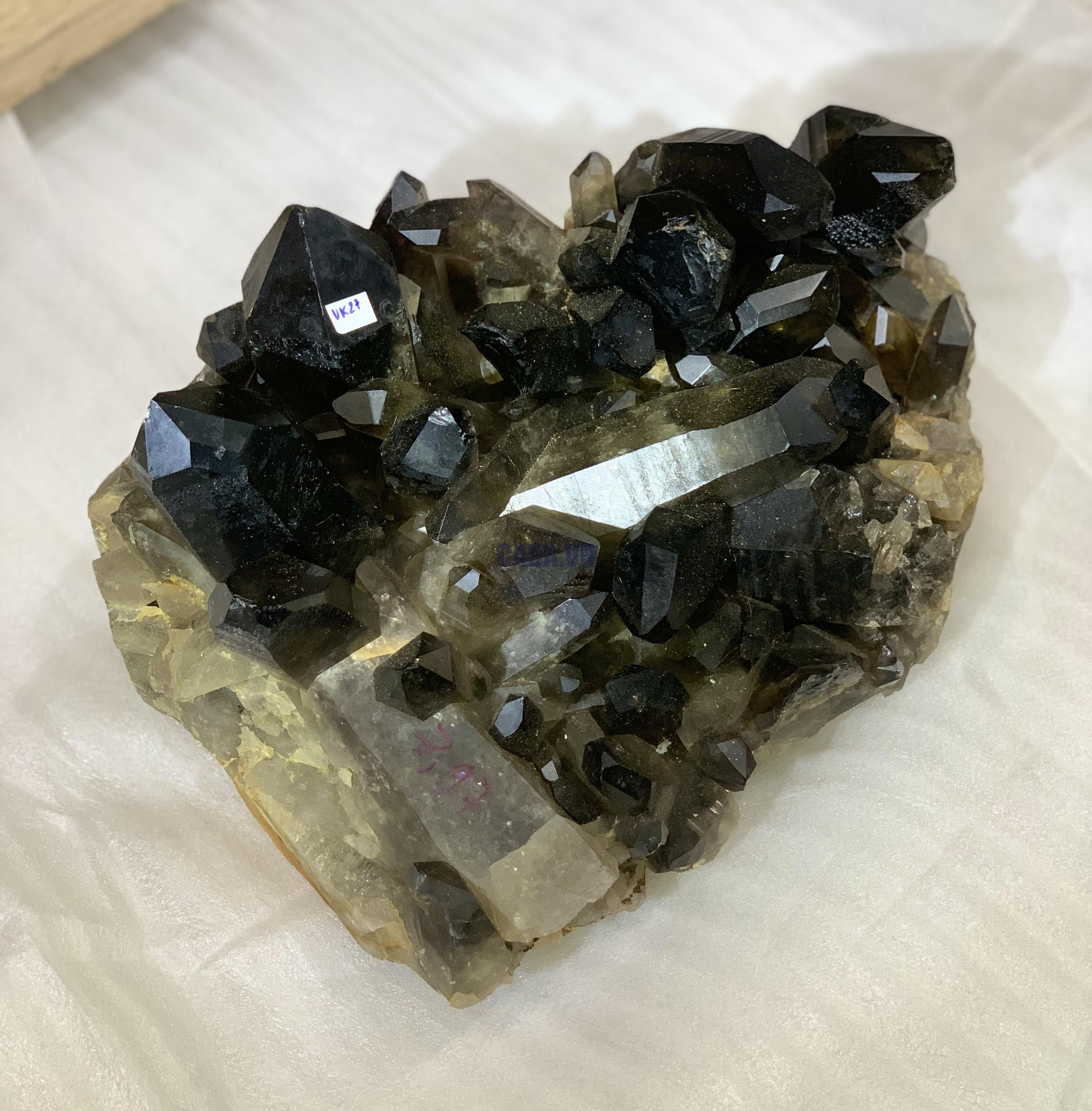 Cụm tinh thể Thạch Anh Khói Vàng – Smoky citrine quartz (VK27) | CADA DECOR