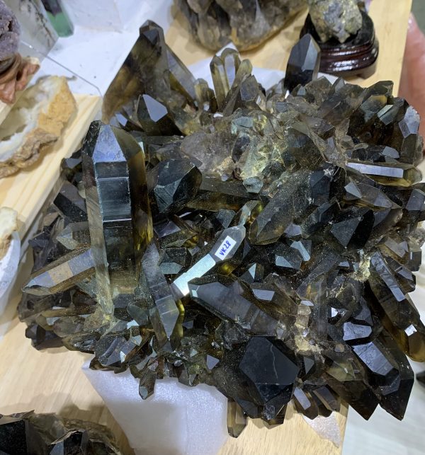 Cụm tinh thể Thạch Anh Khói Vàng – Smoky citrine quartz (VK28) | CADA DECOR
