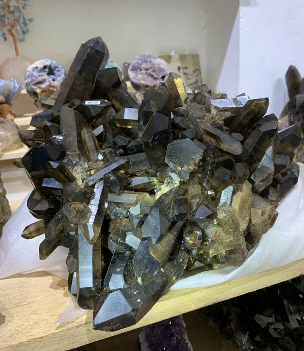 Cụm tinh thể Thạch Anh Khói Vàng – Smoky citrine quartz (VK28) | CADA DECOR