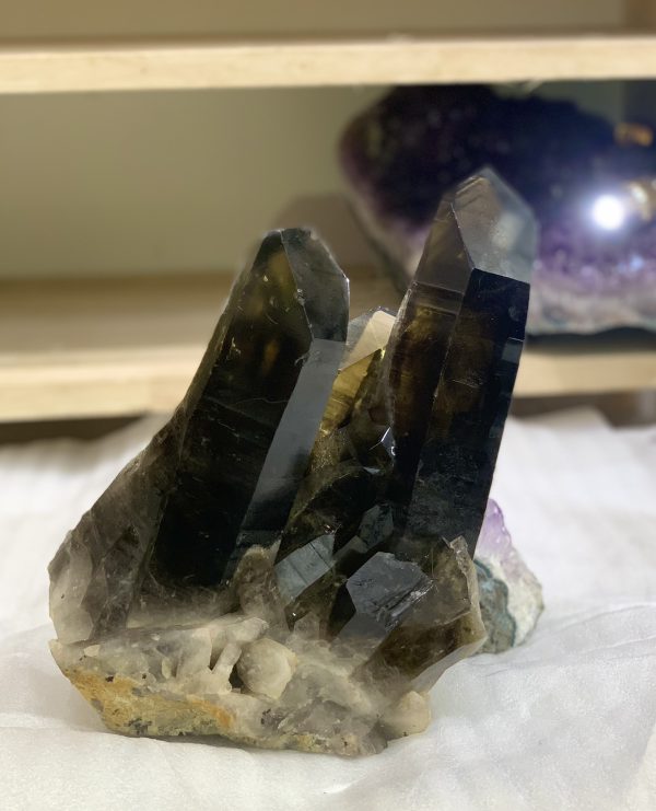 Cụm tinh thể Thạch Anh Khói Vàng – Smoky citrine quartz (VK29) | CADA DECOR