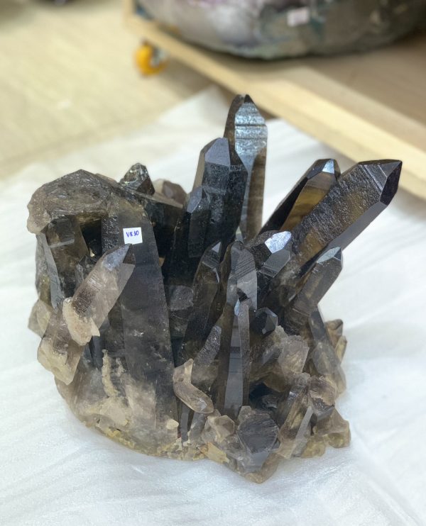 Cụm tinh thể Thạch Anh Khói Vàng – Smoky citrine quartz (VK30) | CADA DECOR