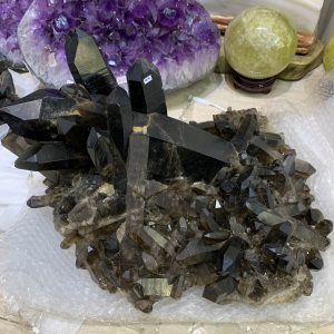 Cụm tinh thể Thạch Anh Khói Vàng – Smoky citrine quartz (VK34) | CADA DECOR