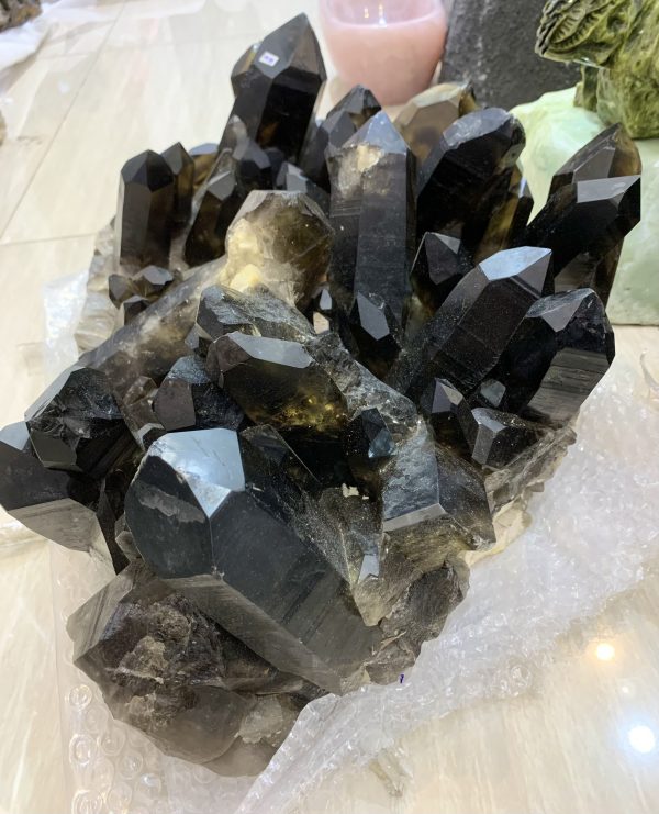 Cụm tinh thể Thạch Anh Khói Vàng – Smoky citrine quartz (VK39) | CADA DECOR