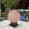 Bi cầu Thạch Anh Hồng sao – Rose Quartz Sphere (BH230), ĐK: 9,5CM, KL: 1,328KG