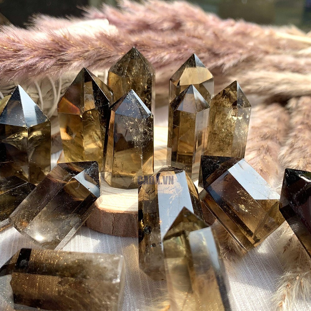 Trụ thạch anh khói mini - Smoky quartz