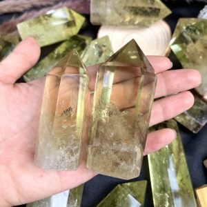 Trụ thạch anh vàng trong - Citrine