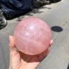 Bi cầu Thạch Anh Hồng sao – Rose Quartz Sphere (BH229), ĐK: 9,5CM, KL: 1,286KG