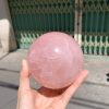 Bi cầu Thạch Anh Hồng sao – Rose Quartz Sphere (BH226), ĐK: 9,4CM, KL: 1,262KG