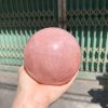 Bi cầu Thạch Anh Hồng sao – Rose Quartz Sphere (BH223), ĐK: 9,2CM, KL: 1,13KG