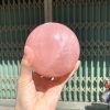 Bi cầu Thạch Anh Hồng sao – Rose Quartz Sphere (BH223), ĐK: 9,2CM, KL: 1,13KG
