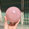 Bi cầu Thạch Anh Hồng sao – Rose Quartz Sphere (BH227), ĐK: 9,2CM, KL: 1,162KG