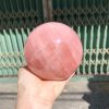 Bi cầu Thạch Anh Hồng sao – Rose Quartz Sphere (BH228), ĐK: 9,3CM, KL: 1,204KG