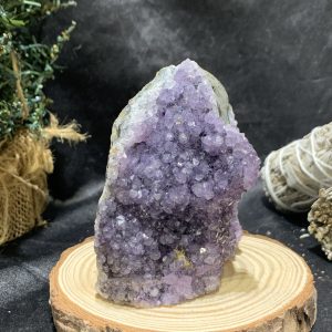 HỐC THẠCH ANH TÍM NHỎ – SMALL AMETHYST GEODE (TV425), KL: 0,46KG, KT: 7,5*10,5CM