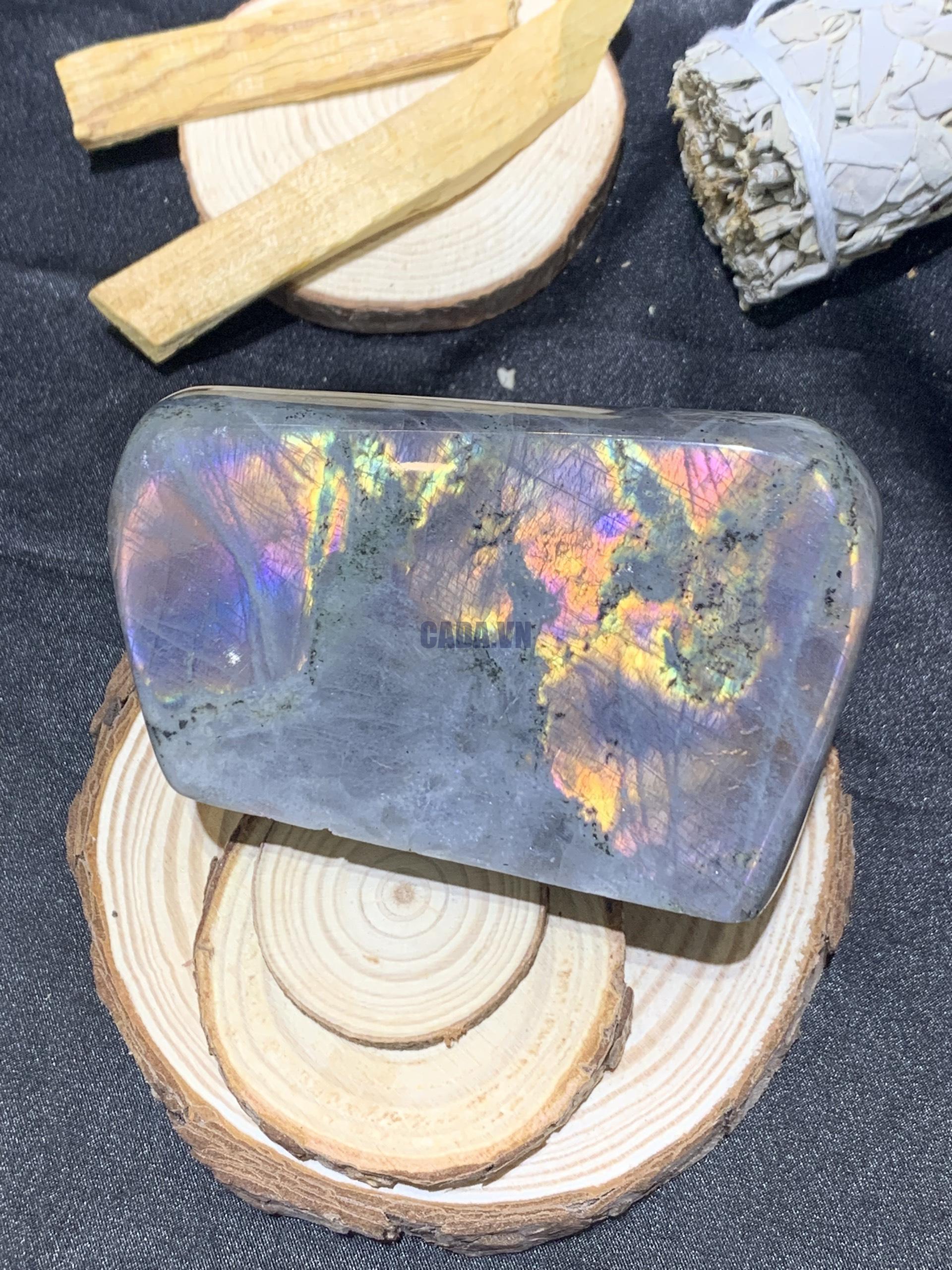 ĐÁ XÀ CỪ – HẮC NGUYỆT QUANG – Labradorite (XC227) – KL: 530GRAM