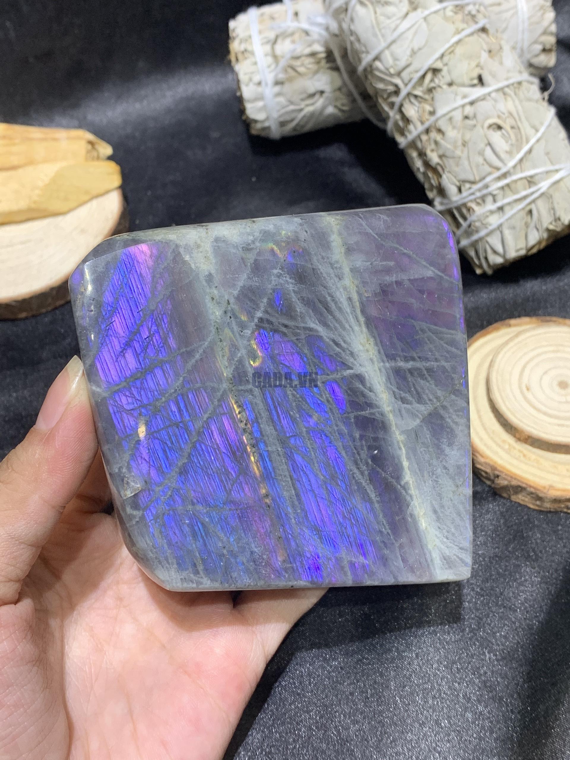 ĐÁ XÀ CỪ – HẮC NGUYỆT QUANG – Labradorite (XC220) – KL: 512GRAM