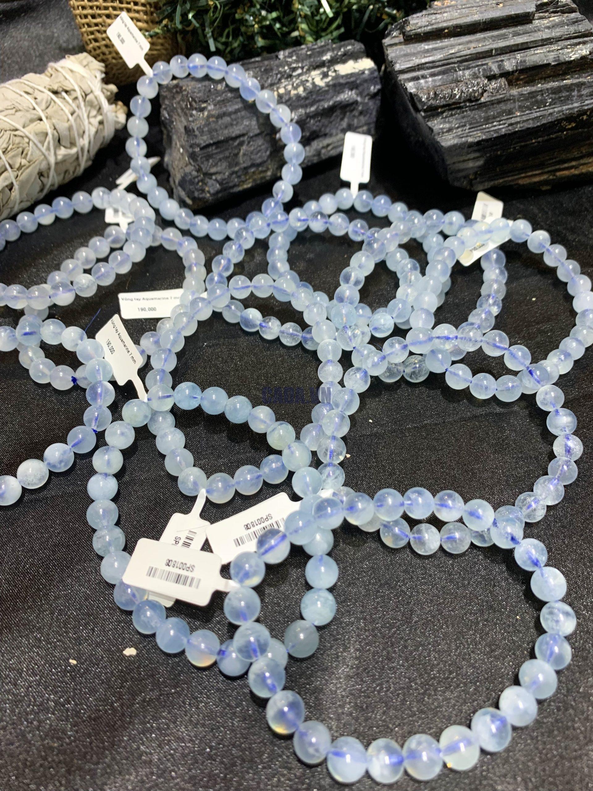 Vòng tay Aquamarine 7mm | CADA DECOR