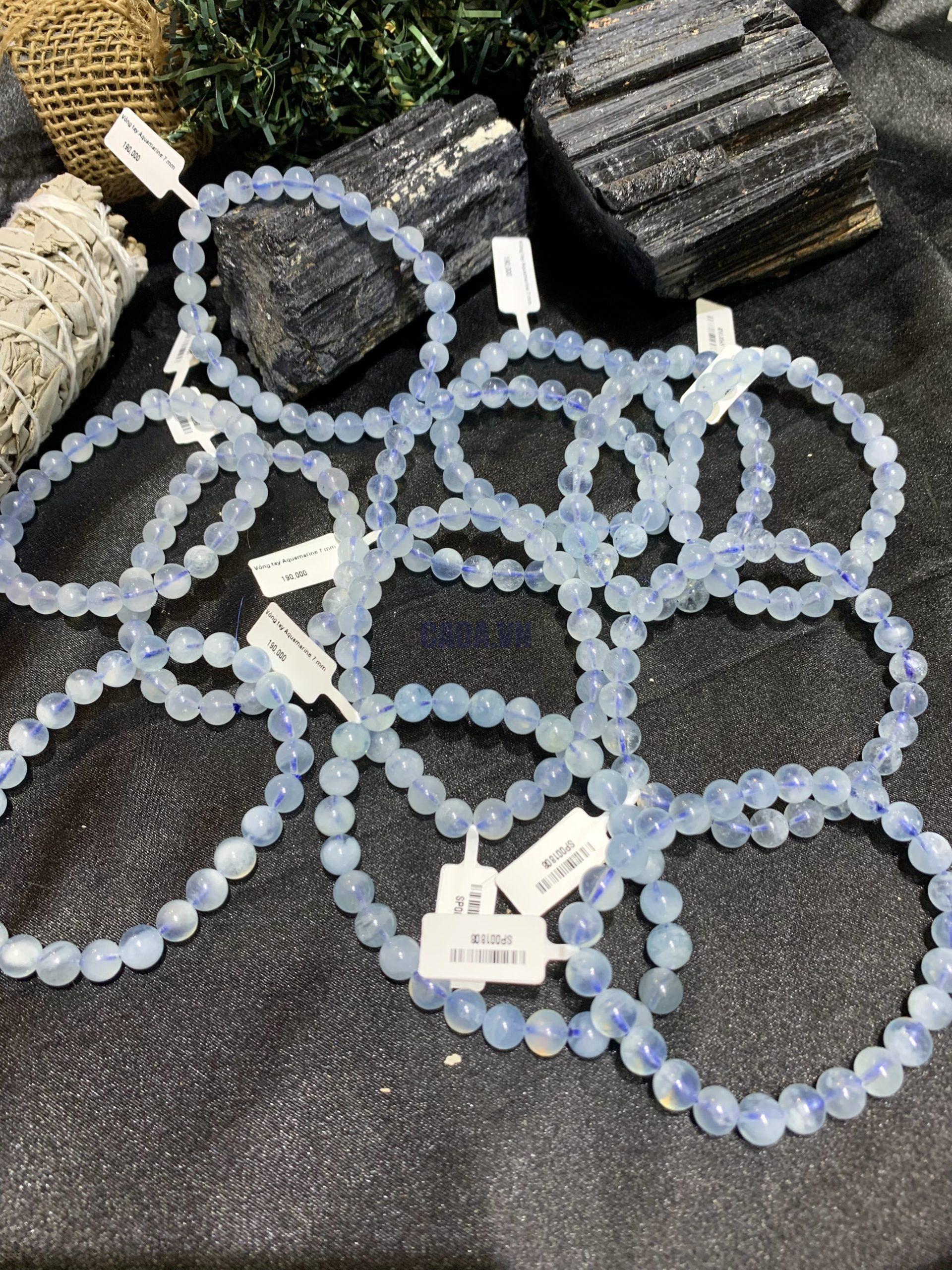 Vòng tay Aquamarine 7mm | CADA DECOR